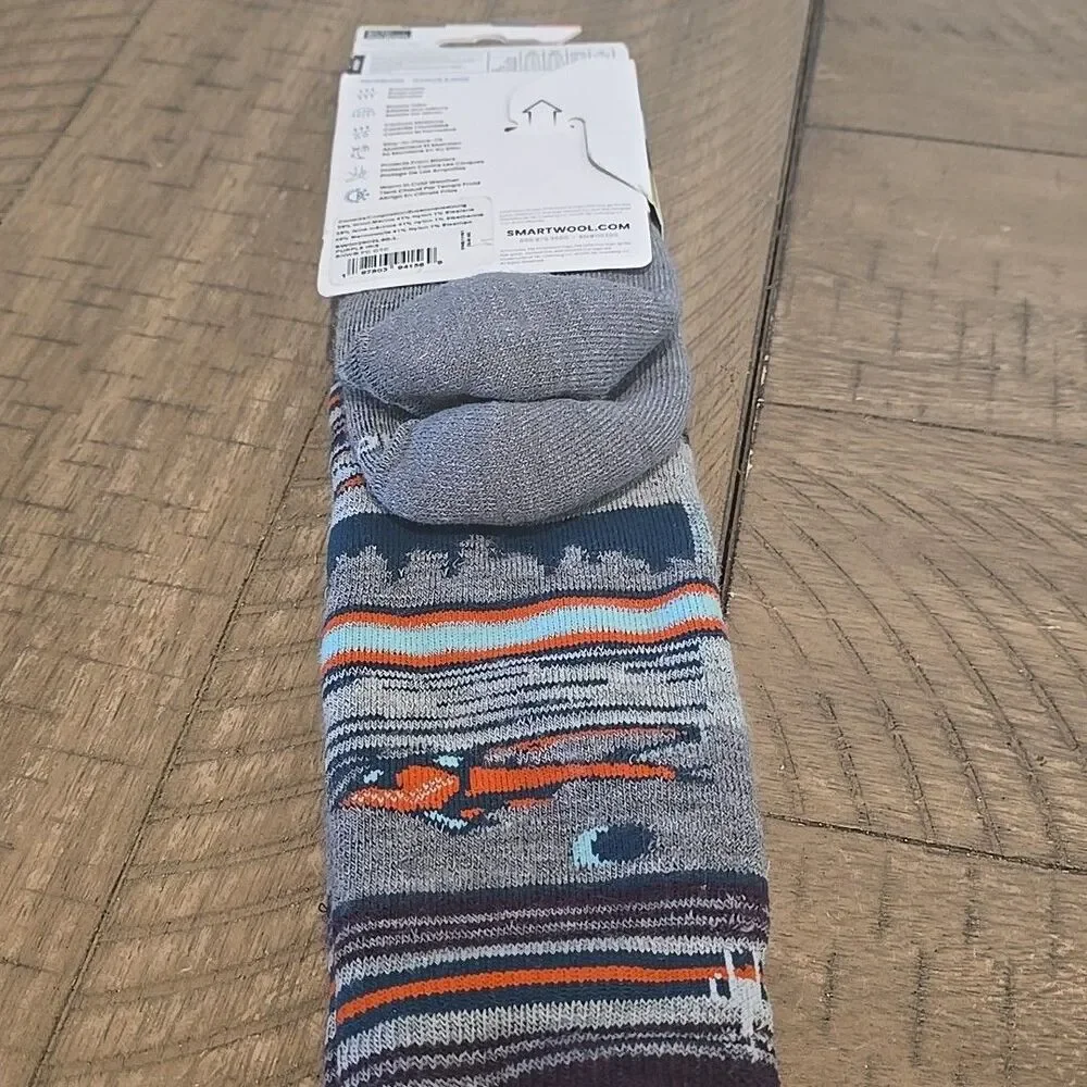 NWT SMARTWOOL Ski Full Cushion Purple Iris Socks Large Murino Snowboard